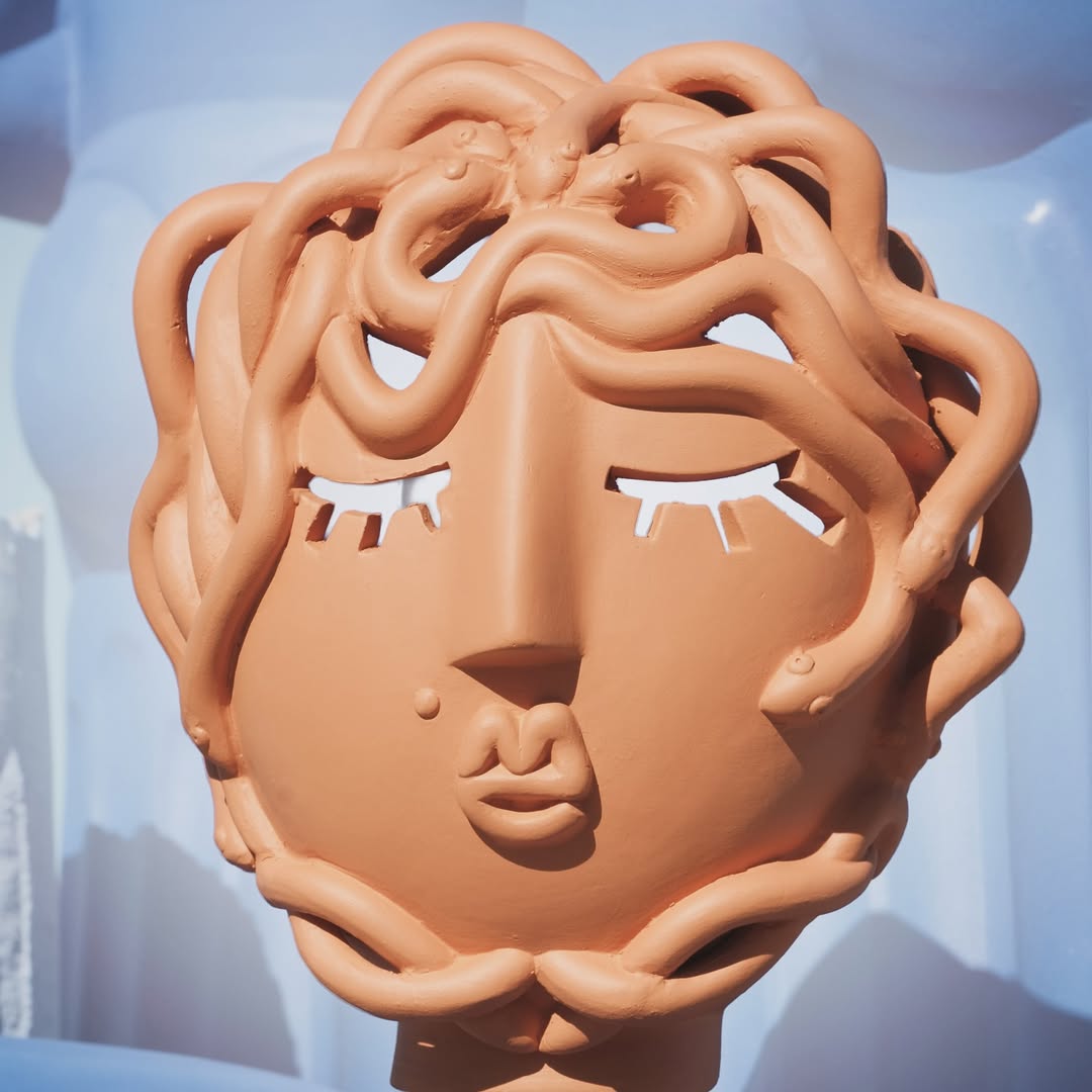 Tafellamp MAGNA GRAECIA - MEDUSA terracotta