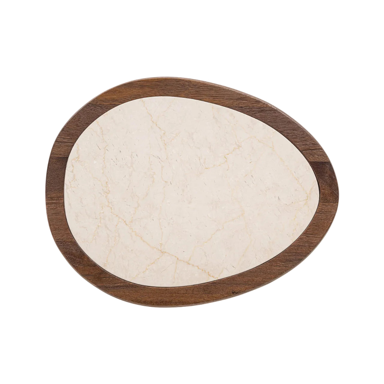 Zijtafel MELROSE mango hout met marmer