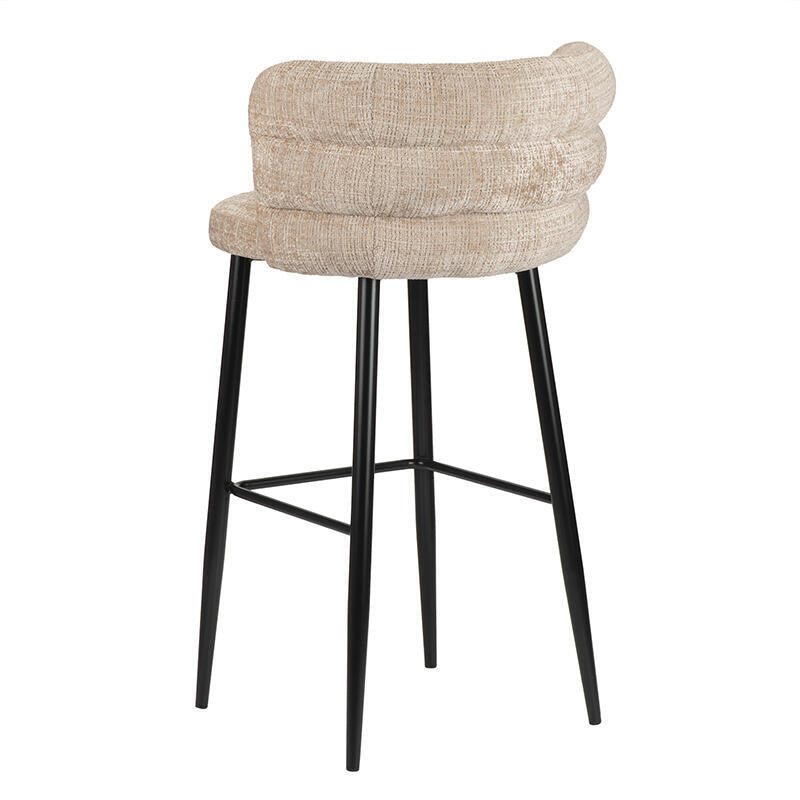 Hocker CLOUD crème beige met zwarte basis