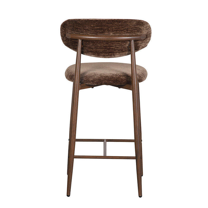 Hocker JAPANDI bruin met een donkere houten basis