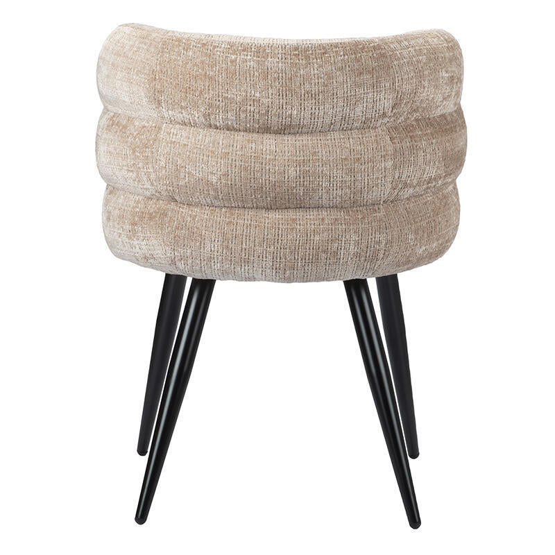 Stuhl CLOUD creme-beige mit schwarzem Gestell