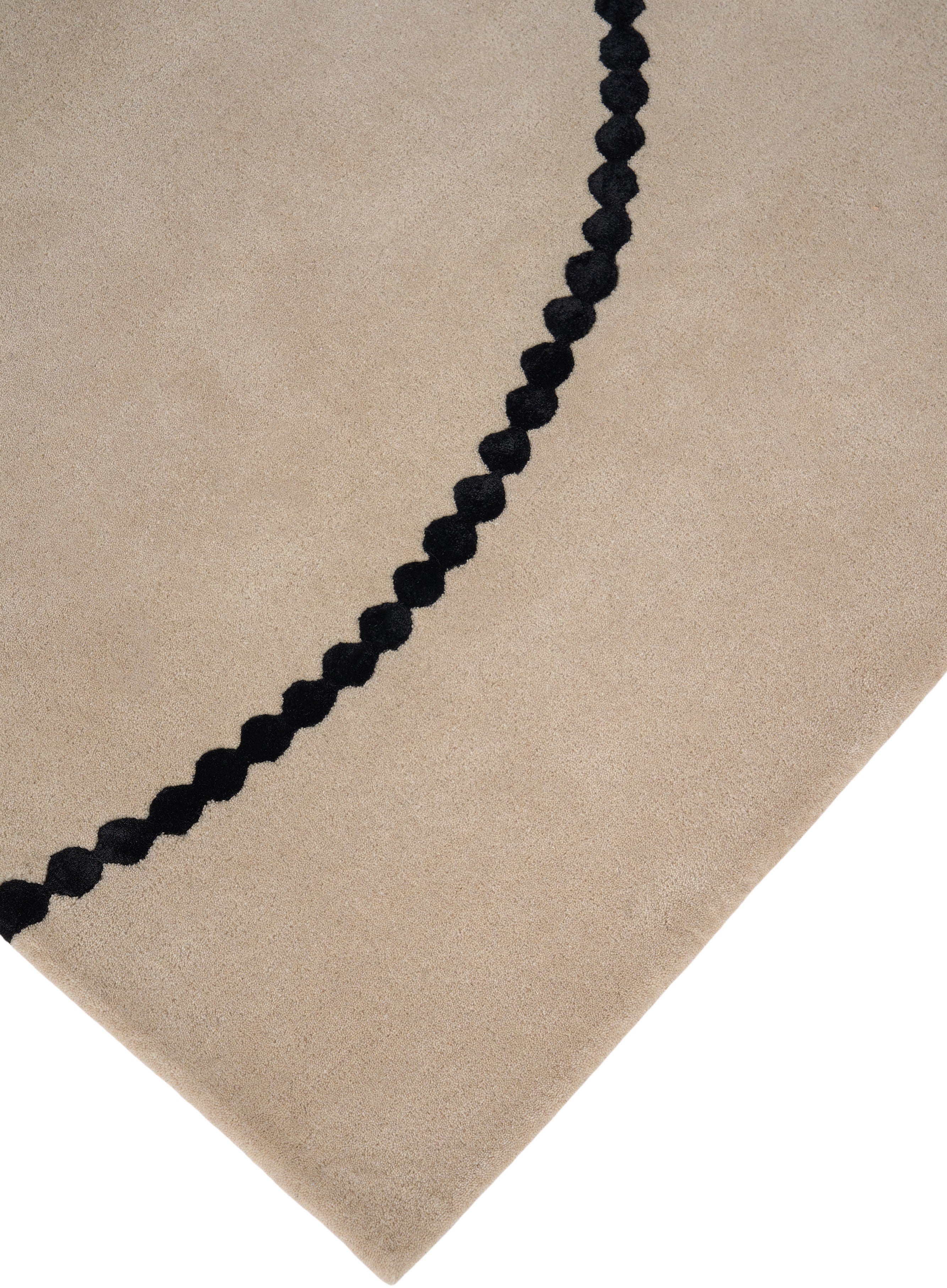 Teppich LUNA beige mit schwarzem Muster