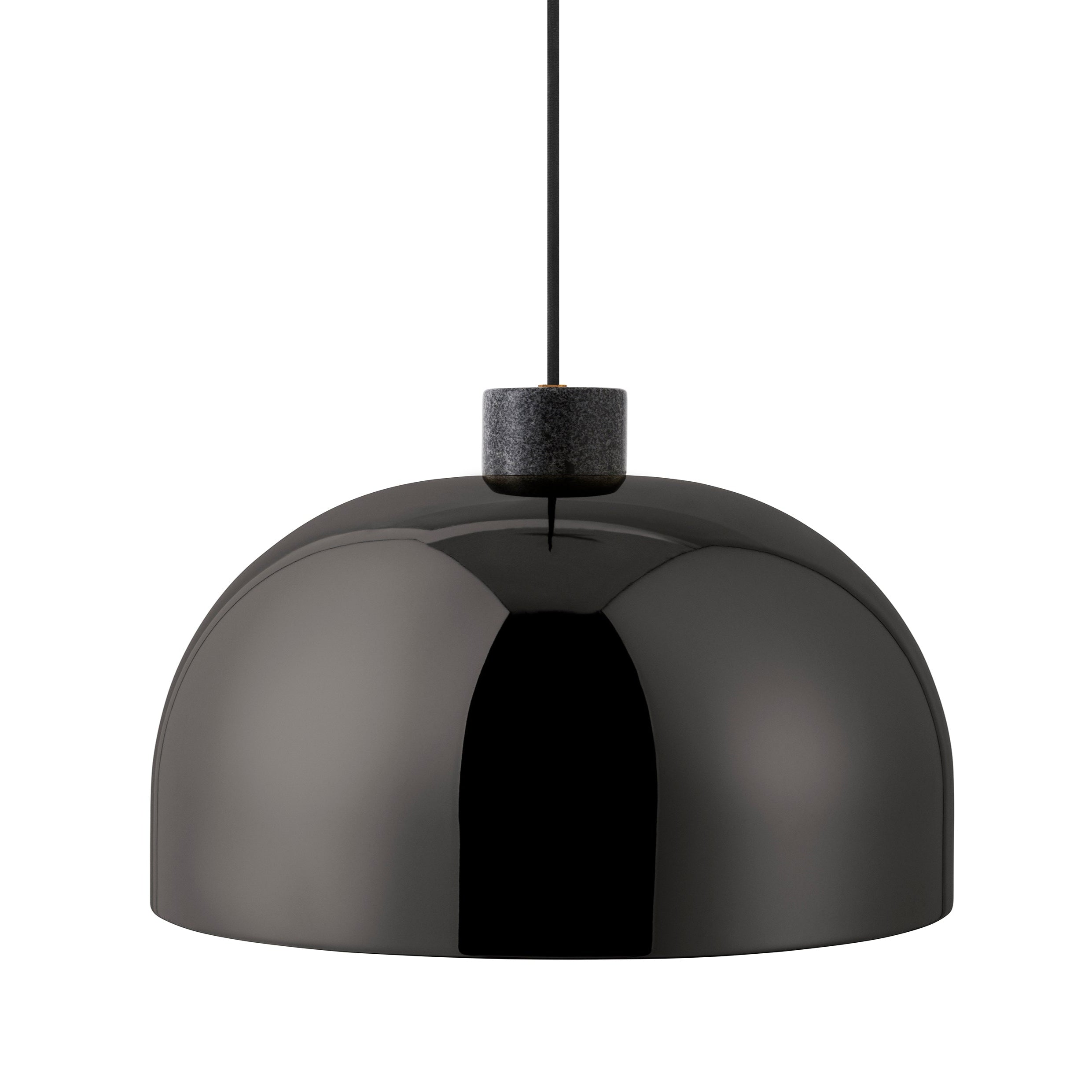 GRANT black pendant lamp with black granite