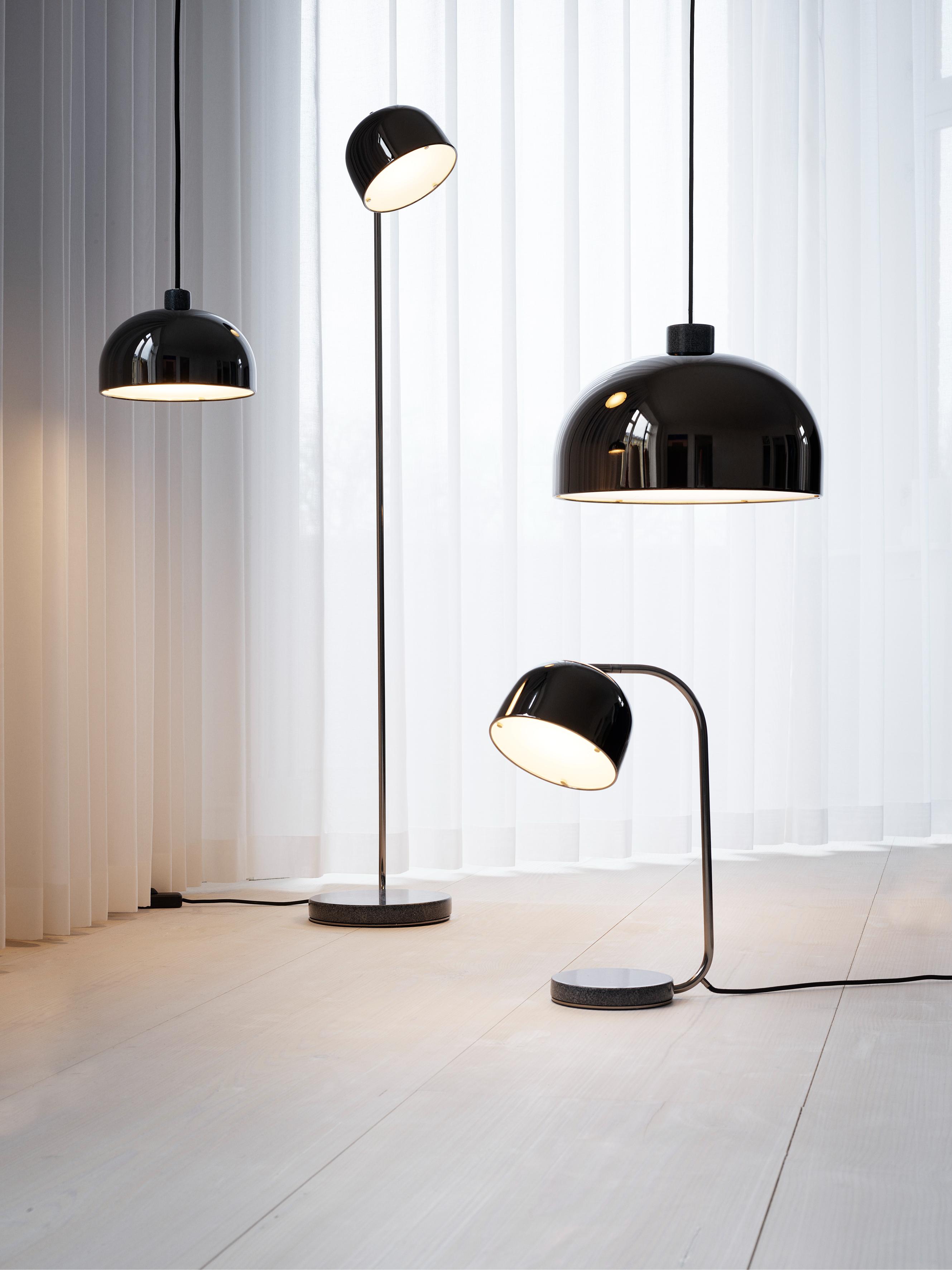 GRANT black pendant lamp with black granite