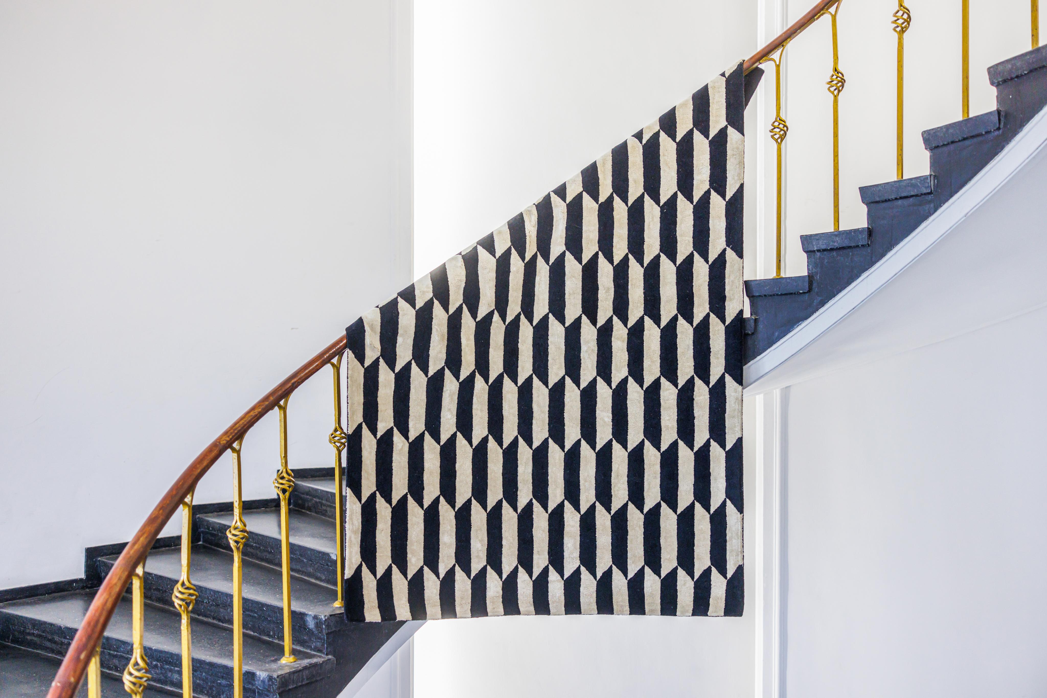 Teppich NOBLE creme mit Schwarz