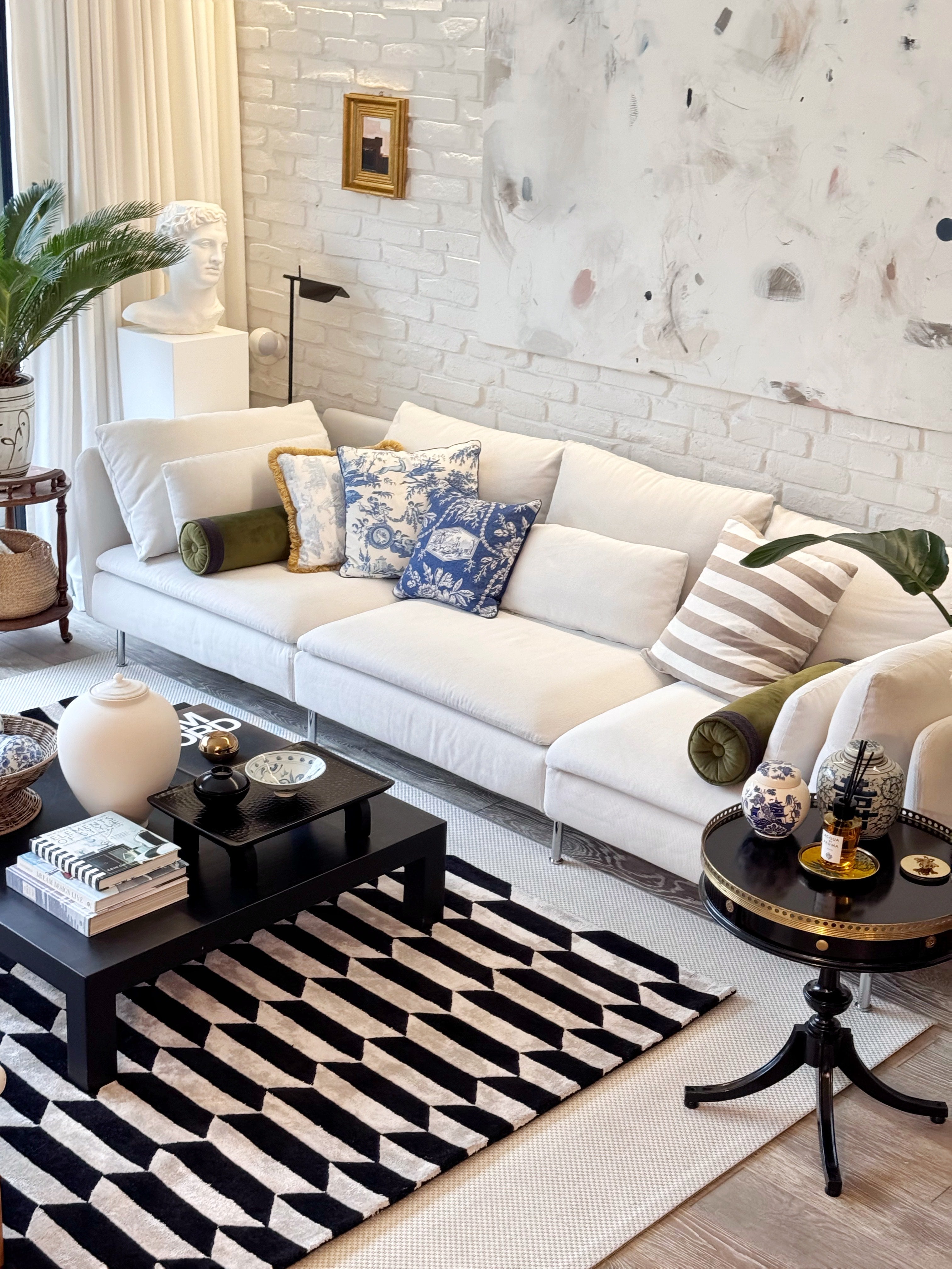 Teppich NOBLE creme mit Schwarz