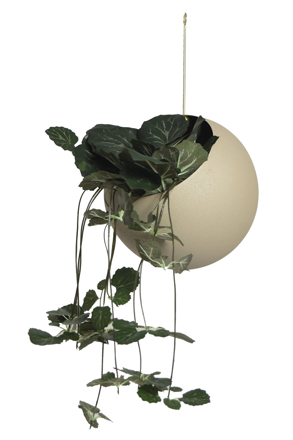 Hanging planter GLOBE taupe