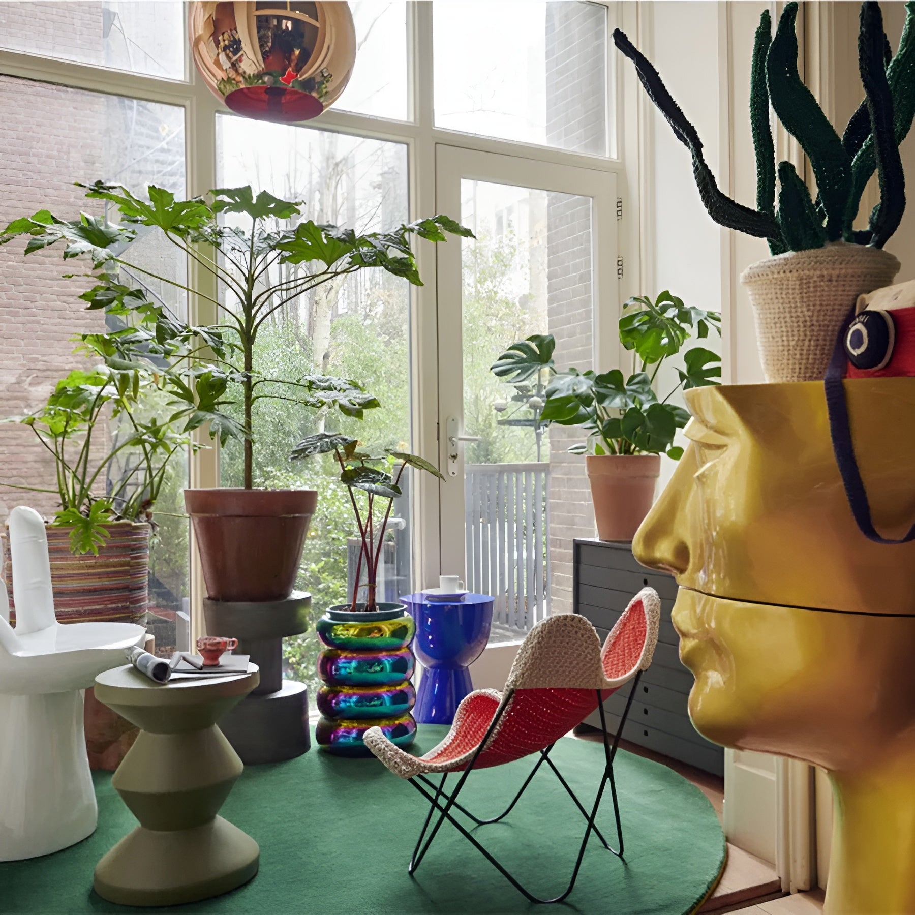 Buitenkruk ZIG ZAG MATT olijfgroen