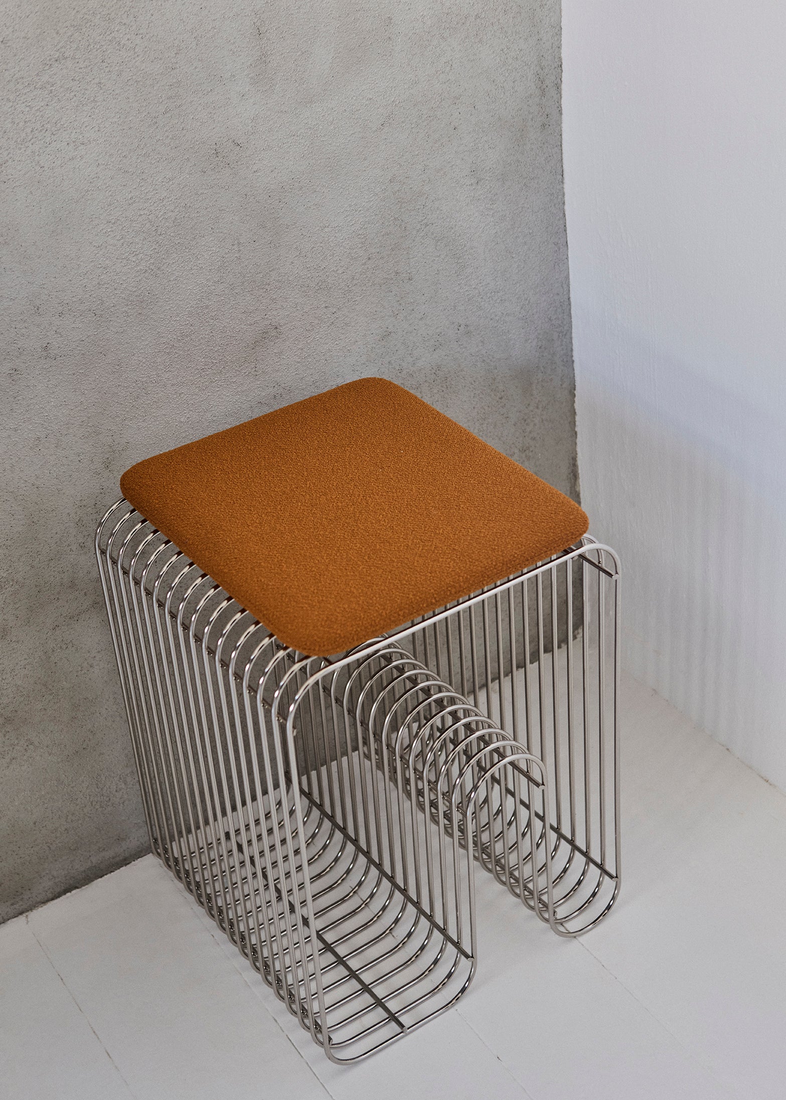 Sitzkissen CURVA braunes Bouclé