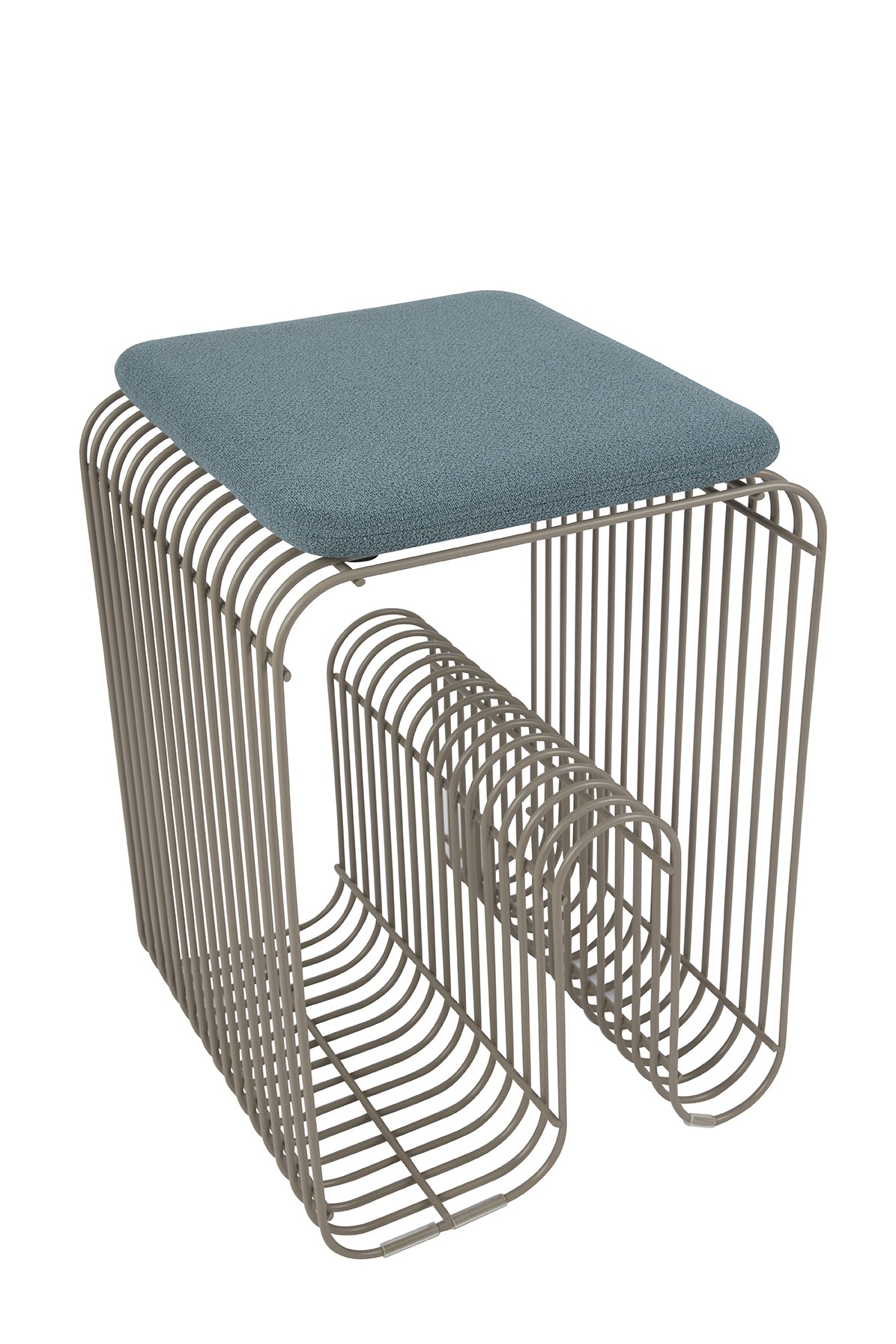 Zitkussen CURVA blauw bouclé