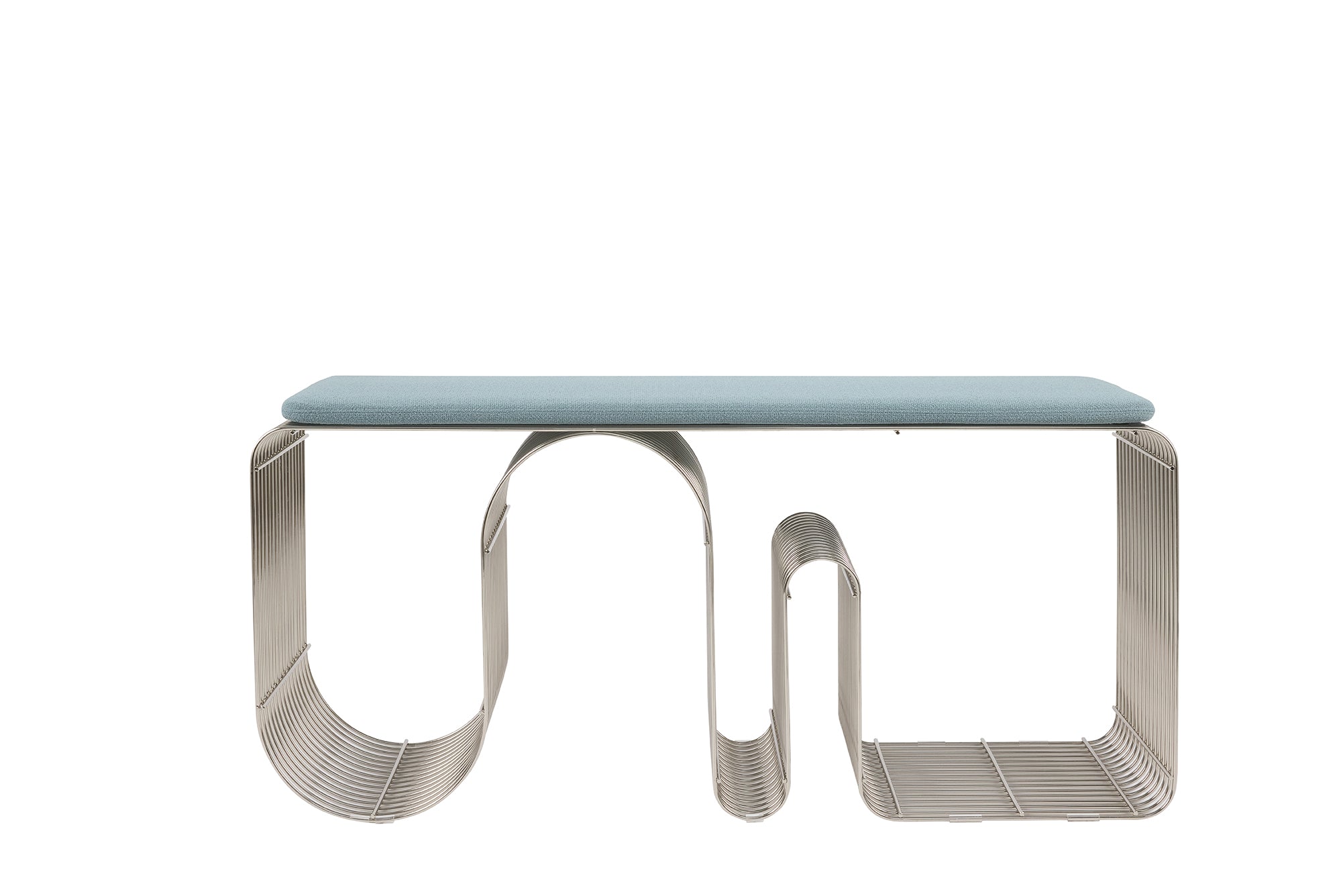 Zitkussen CURVA blauw bouclé