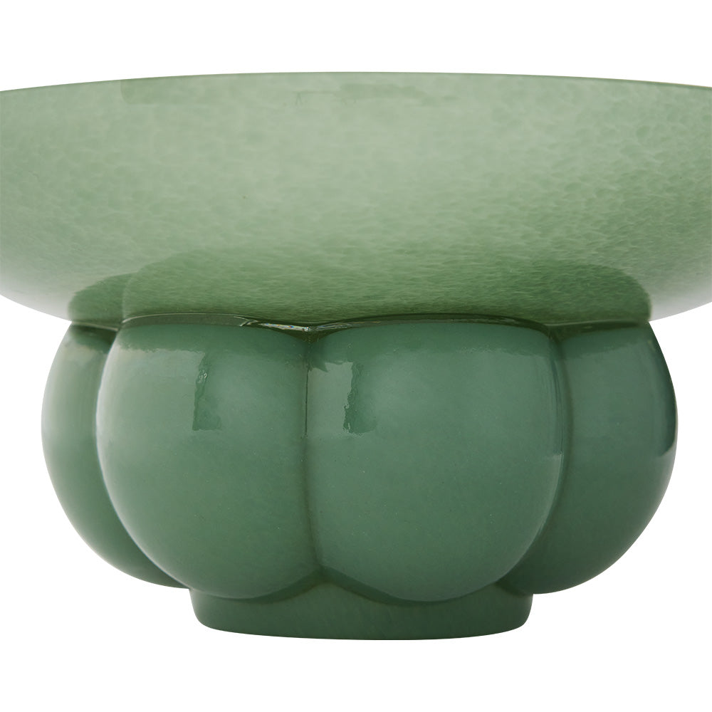 Decorative bowl UVA green glass