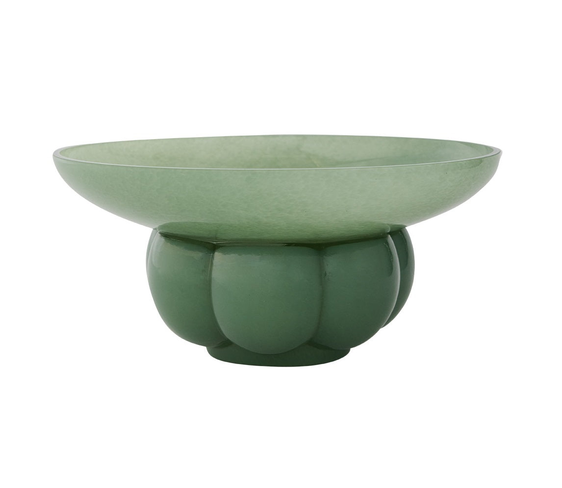 Decorative bowl UVA green glass