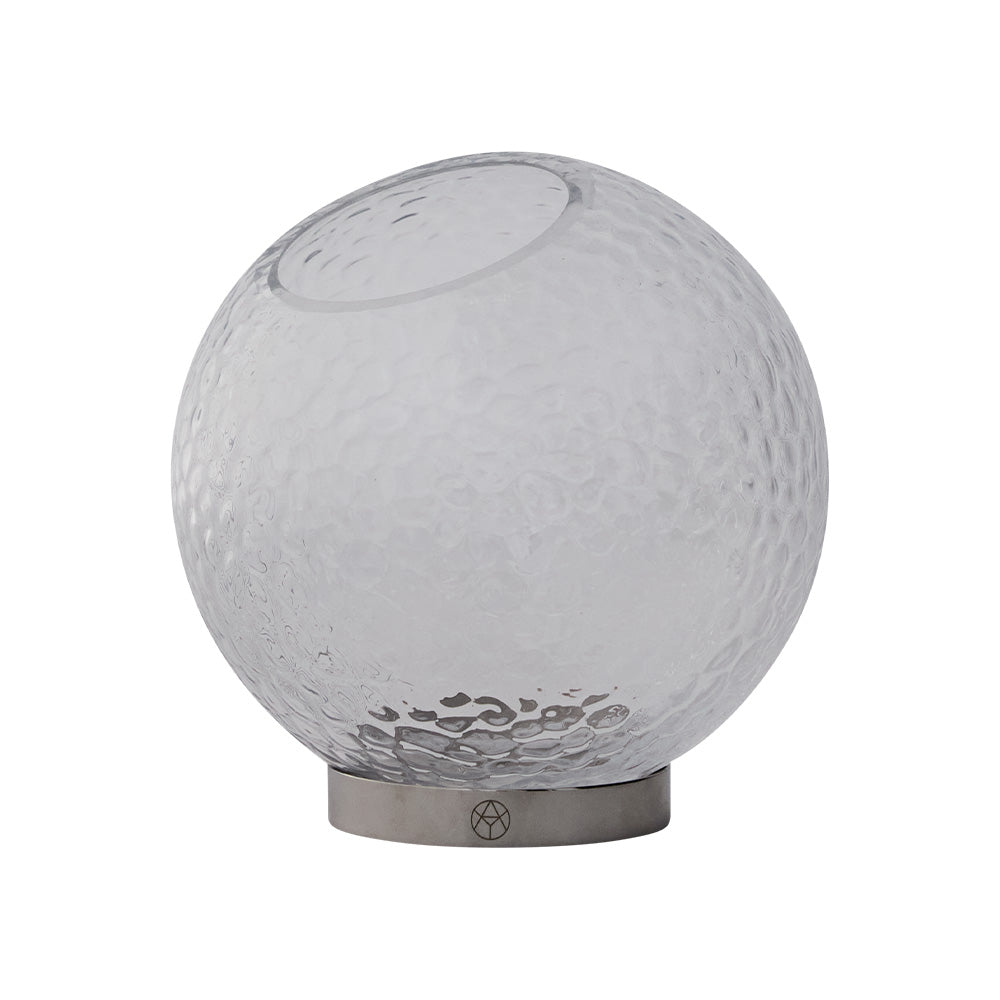 Vase GLOBE BUBBLES aus transparentem Glas
