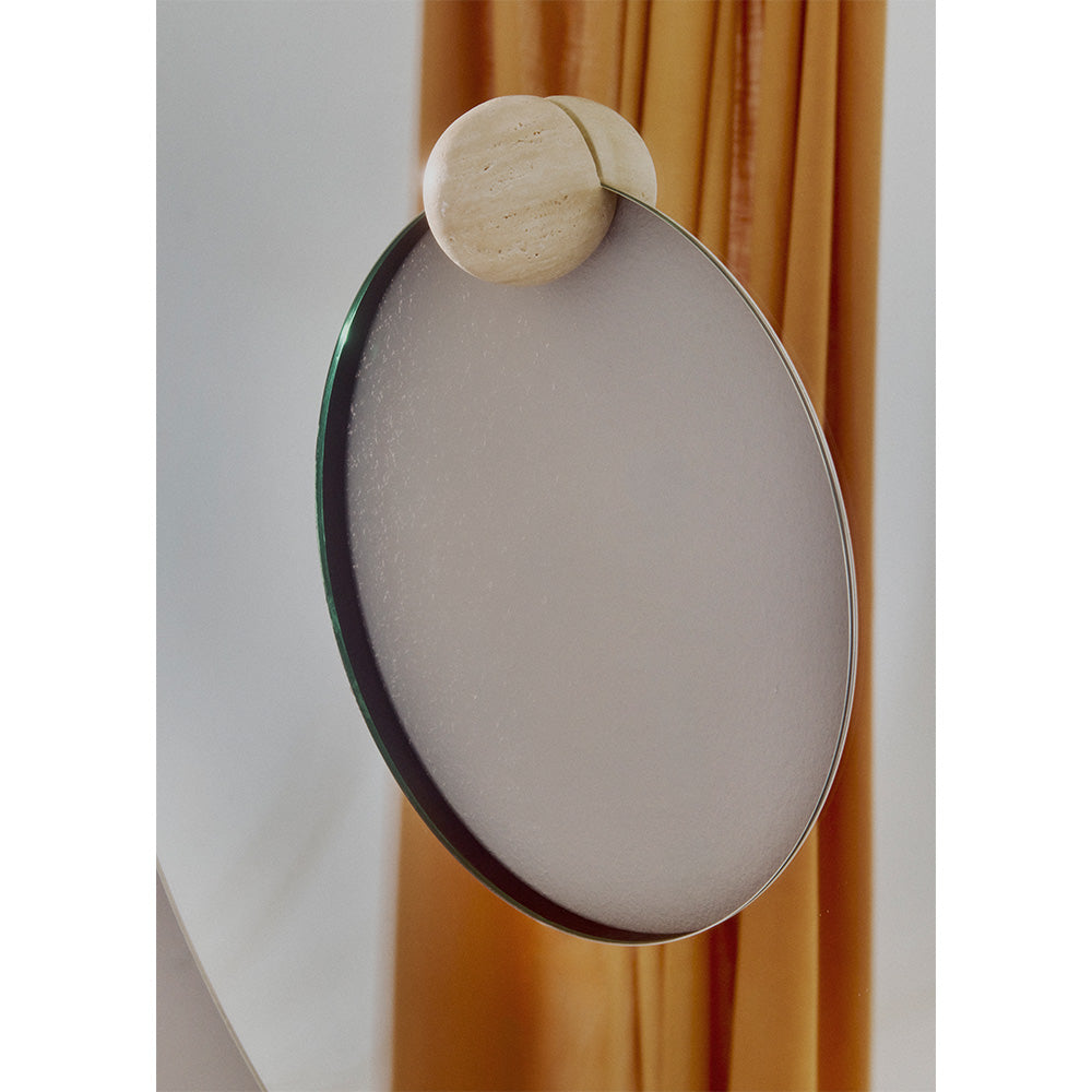 Ronde Lustro CASTELLUM travertijn