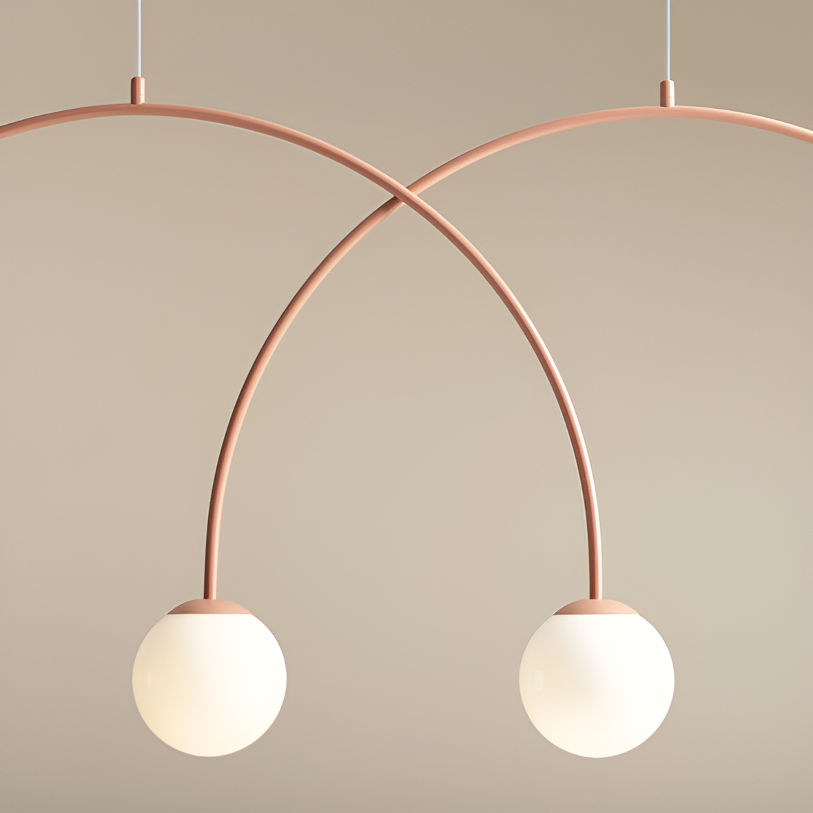 Hanglamp UNA DUO koraalrood