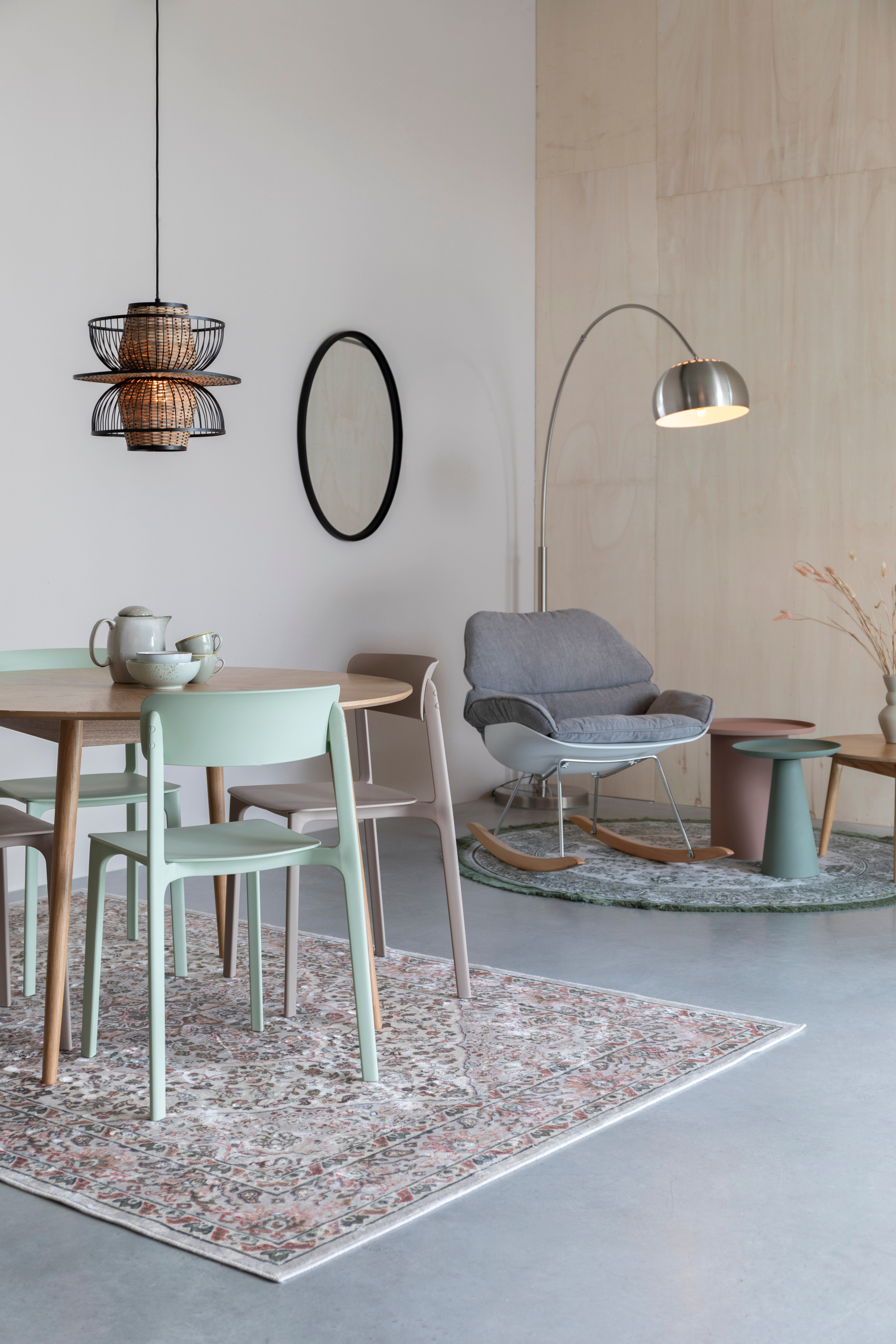 Pendelleuchte CARMEN schwarz mit natürlicher Oberfläche