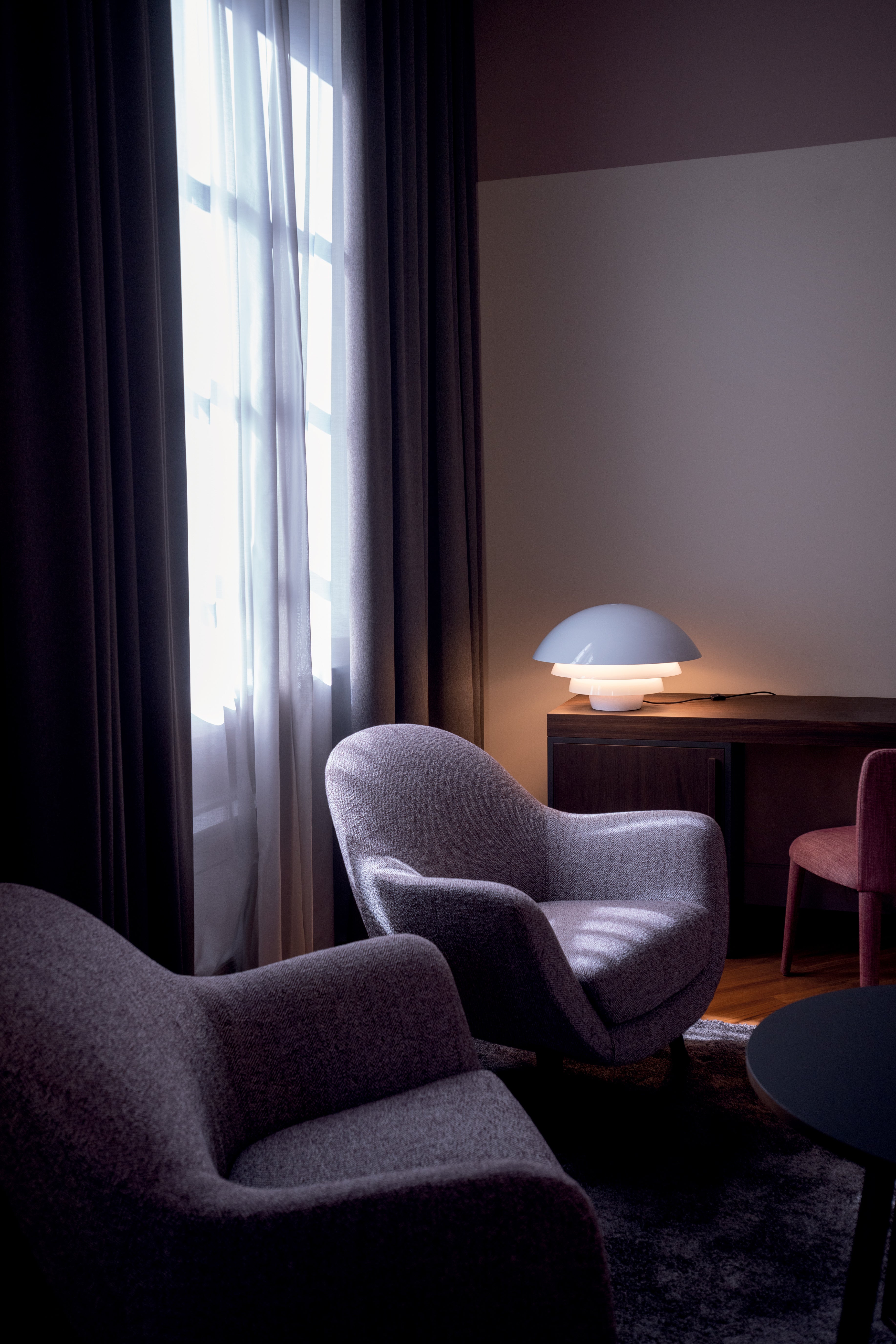 Tafellamp VISIERE glanzend wit