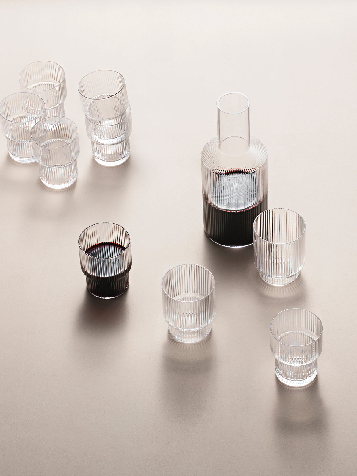 Karaf Rimpeling handgeblazen glas