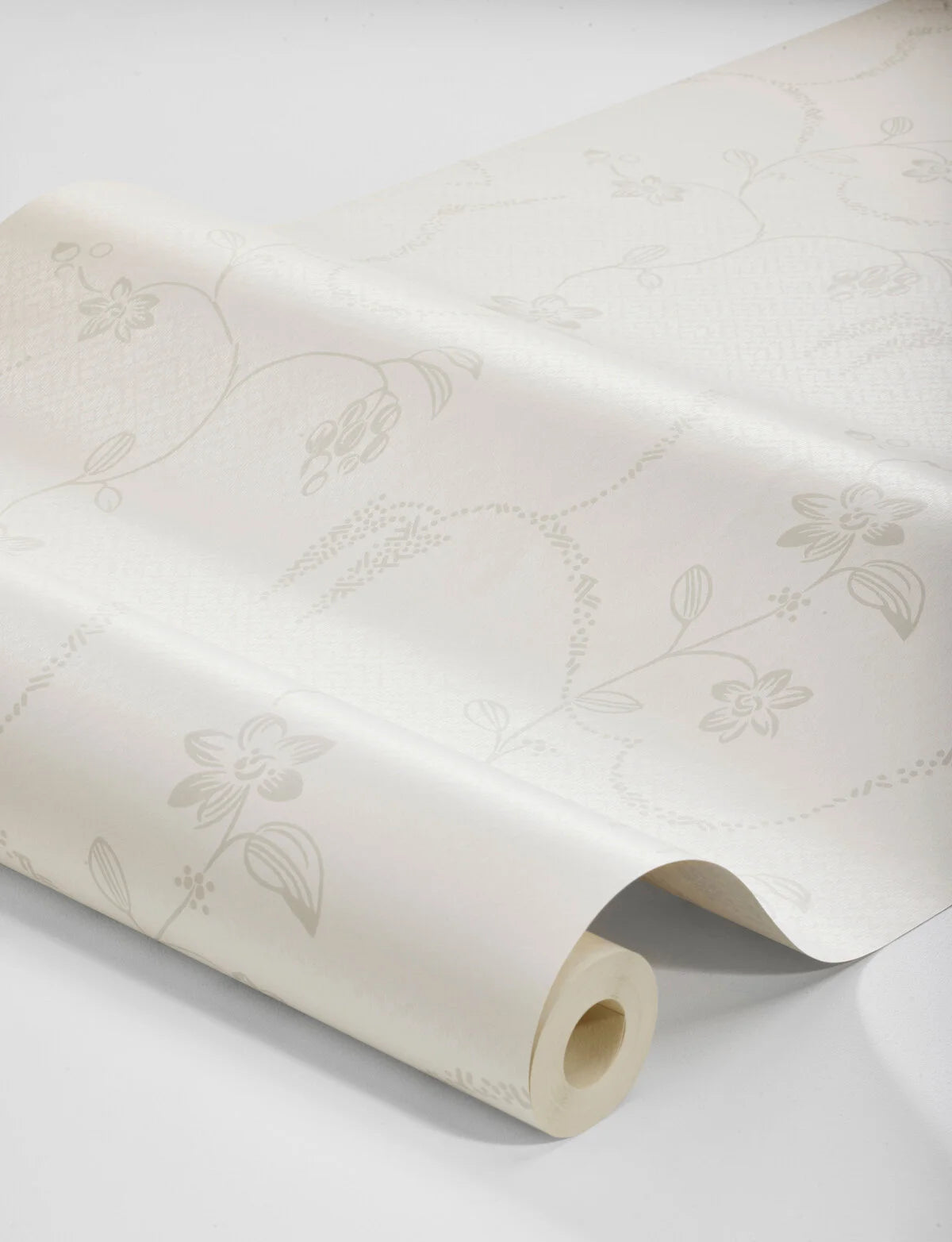 Behang met plantenmotief ELSIE gebroken wit