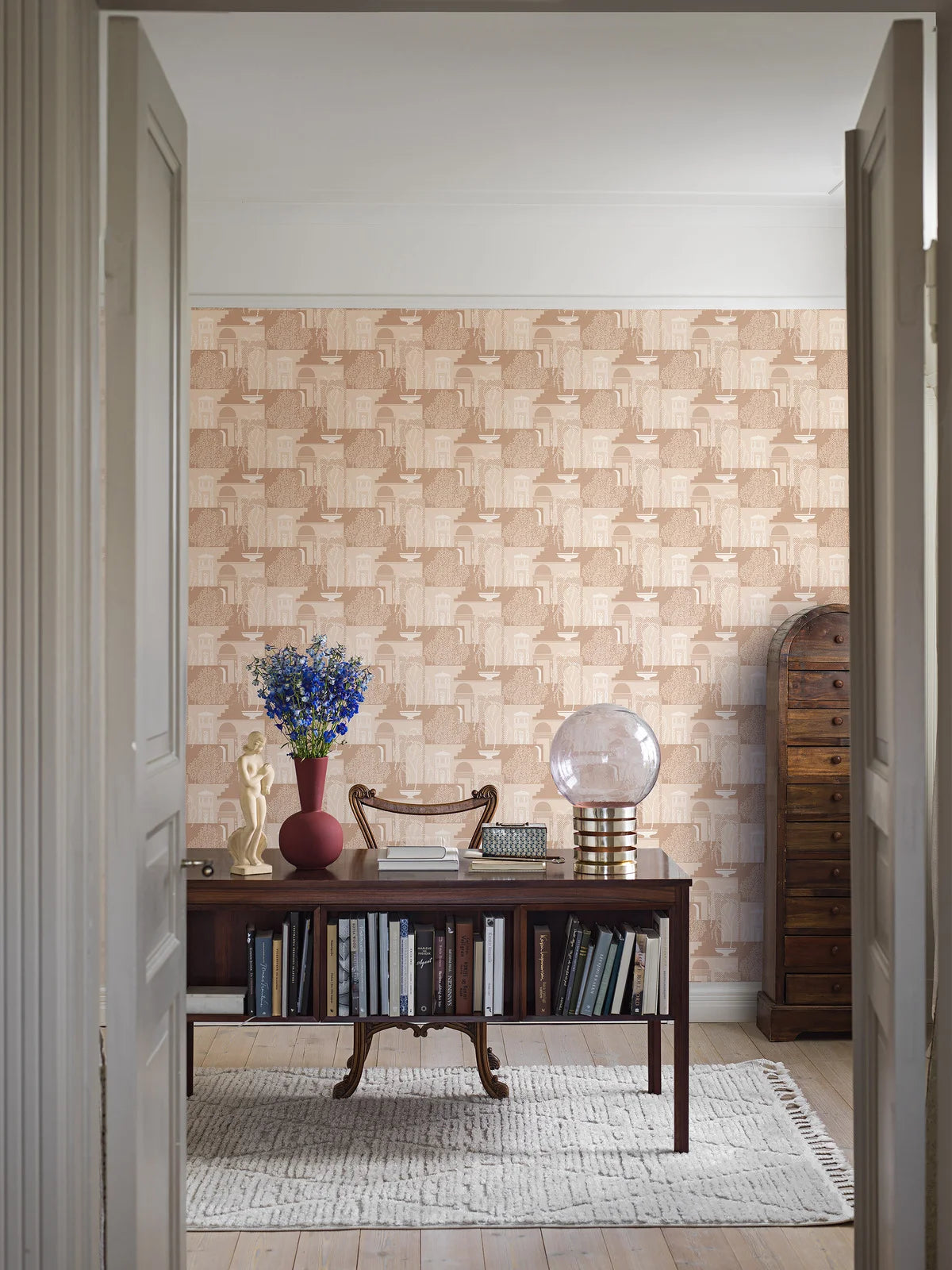 Tapete mit antikem Landschaftsmotiv MIMI beige