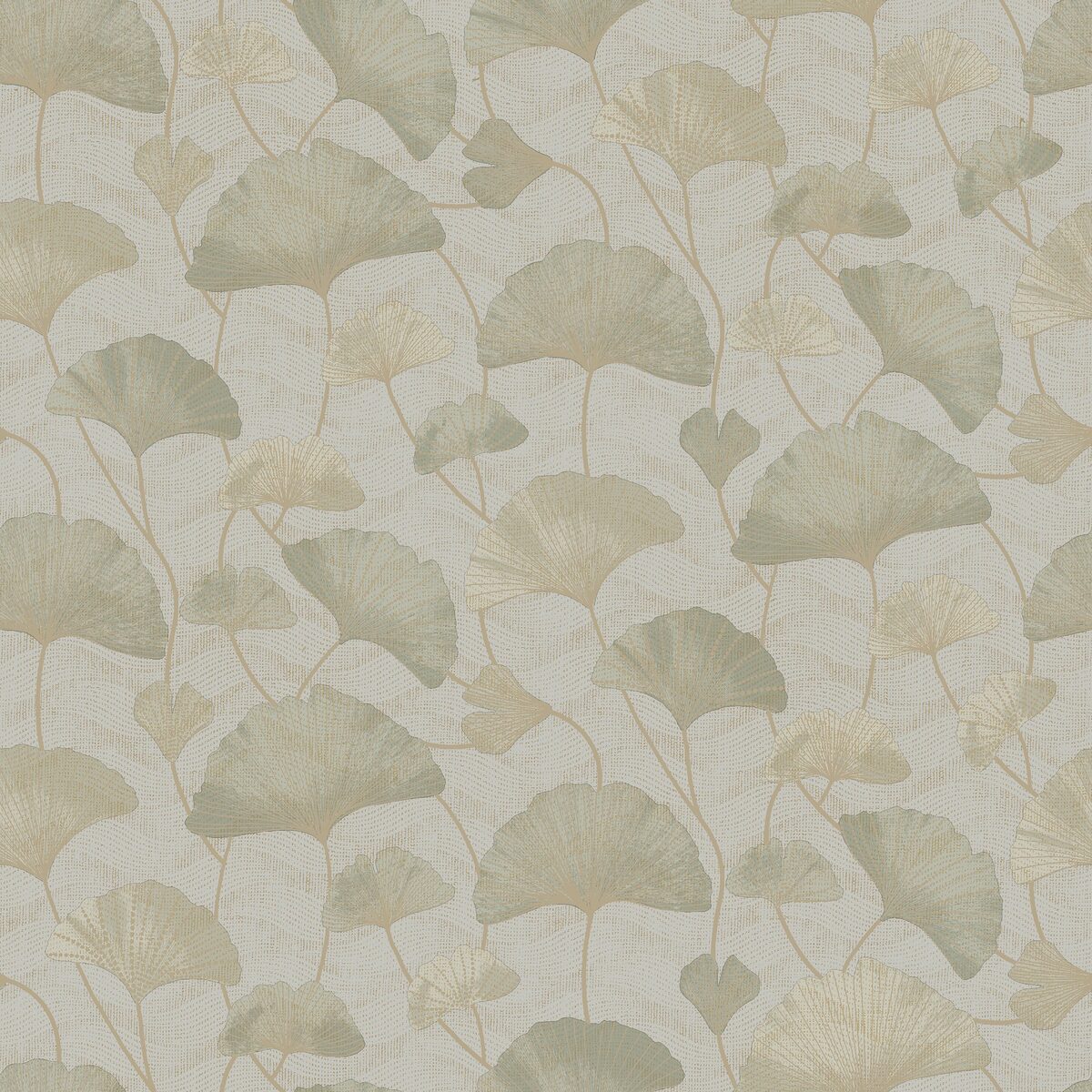 SOPHIA Dark Beige Structural Wallpaper with Plant Motif
