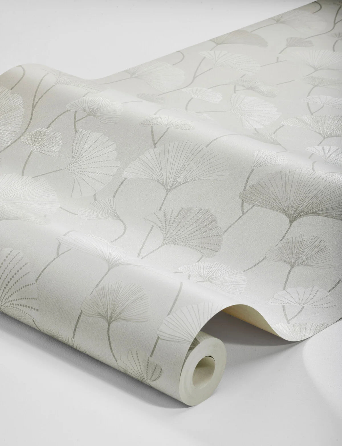 Structural wallpaper with a floral motif SOPHIA gray