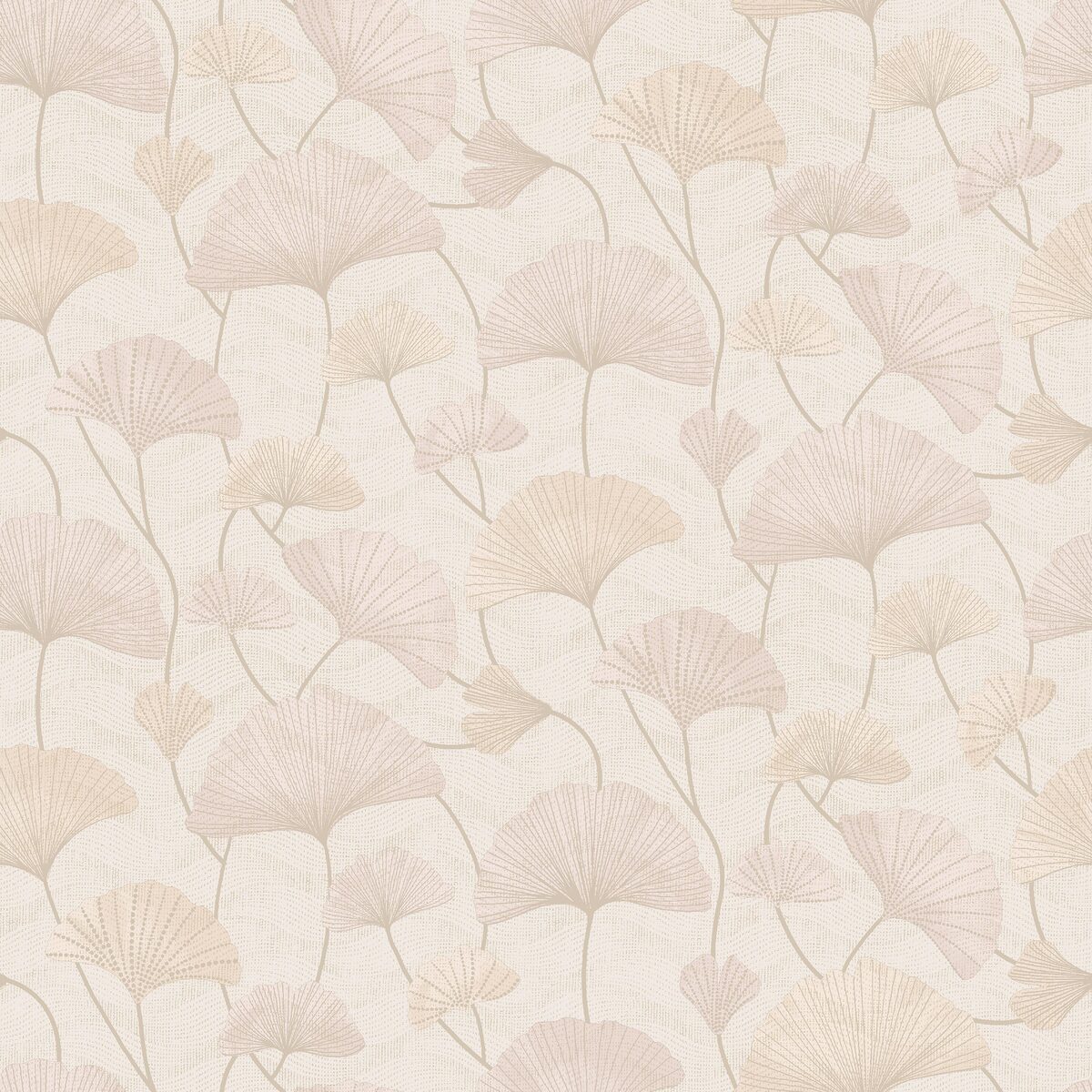 Structural wallpaper with a floral motif SOPHIA beige-pink
