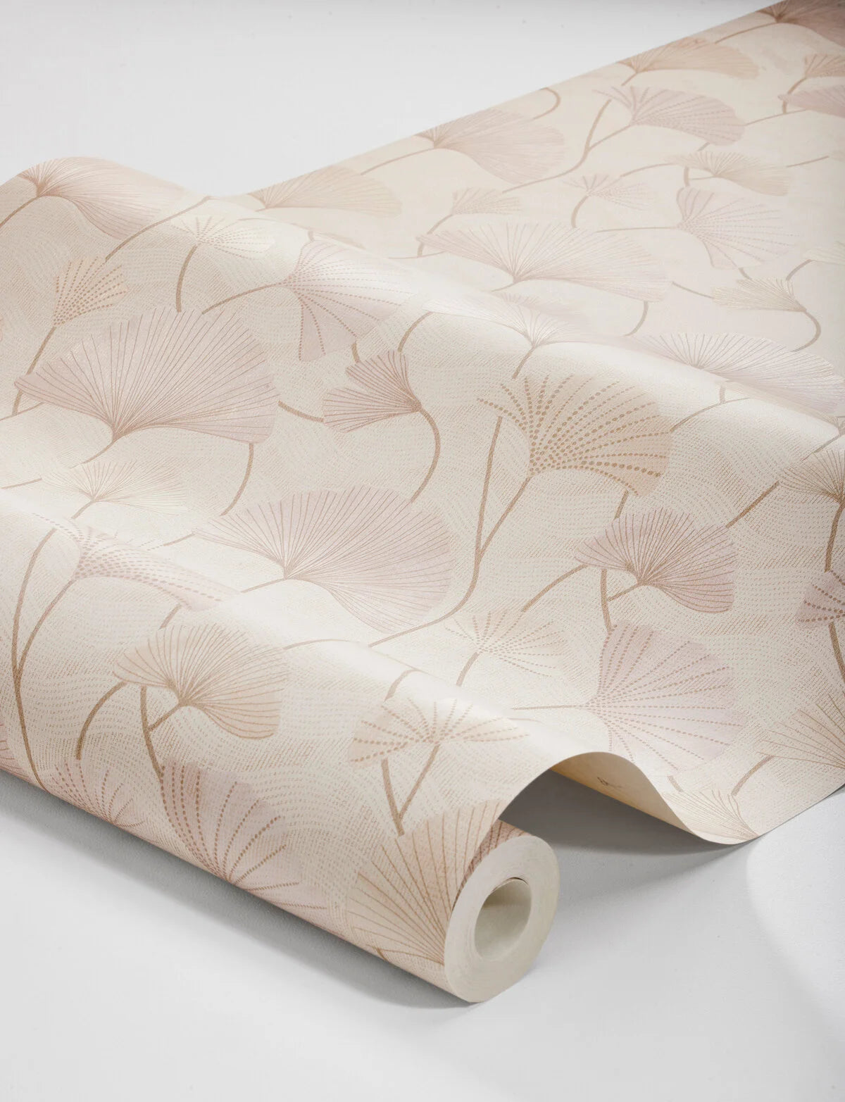Structural wallpaper with a floral motif SOPHIA beige-pink