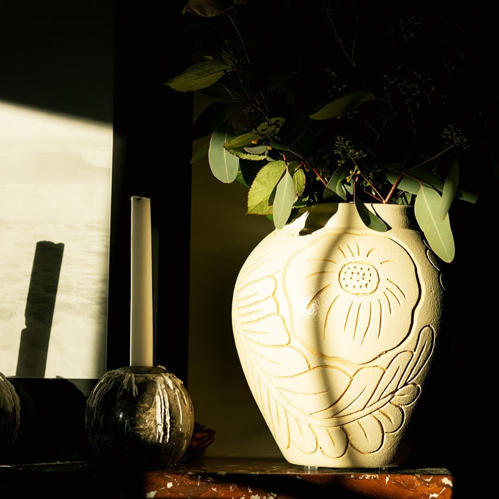 Vase FRIDA weiße Keramik