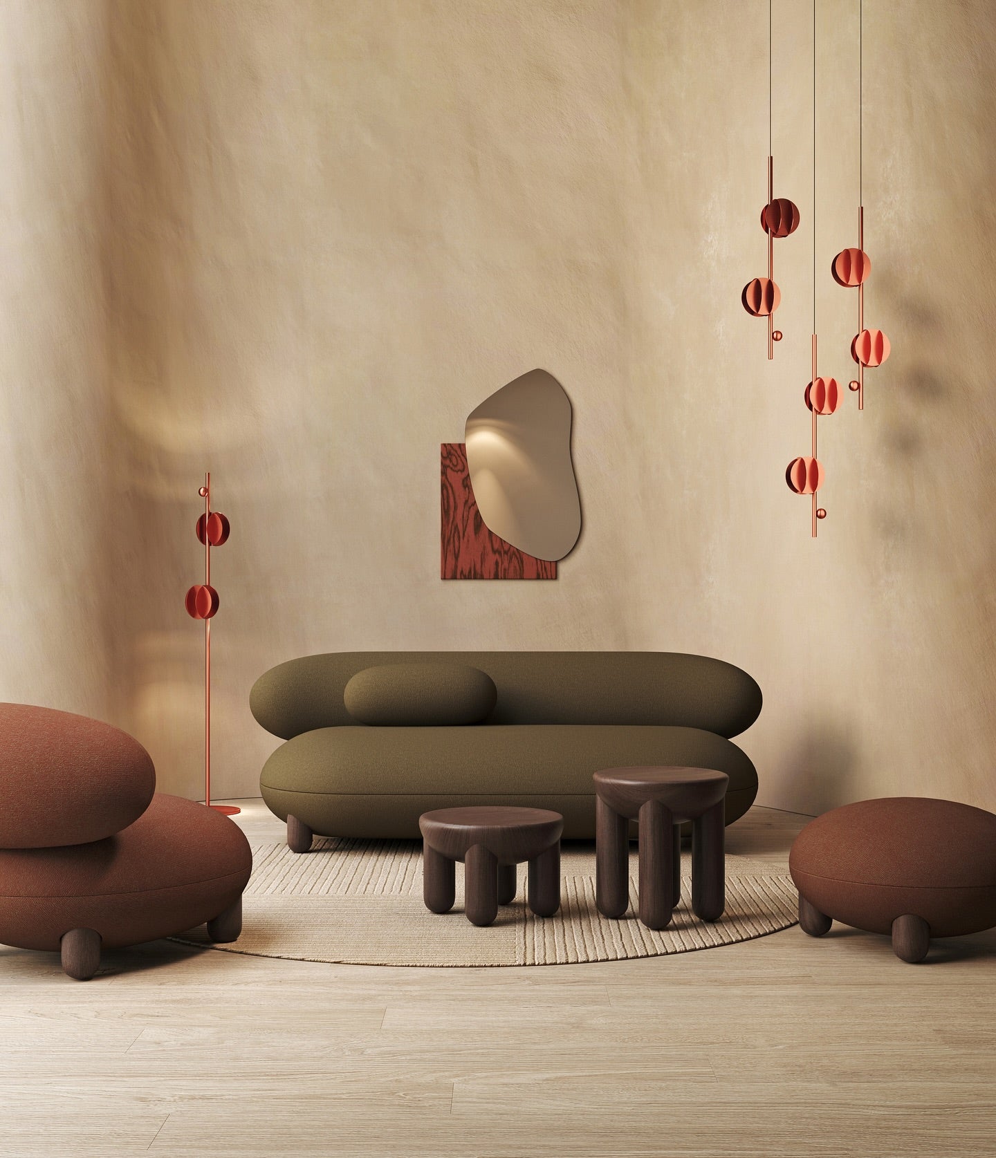 Hanglamp EL VERTICAL koper