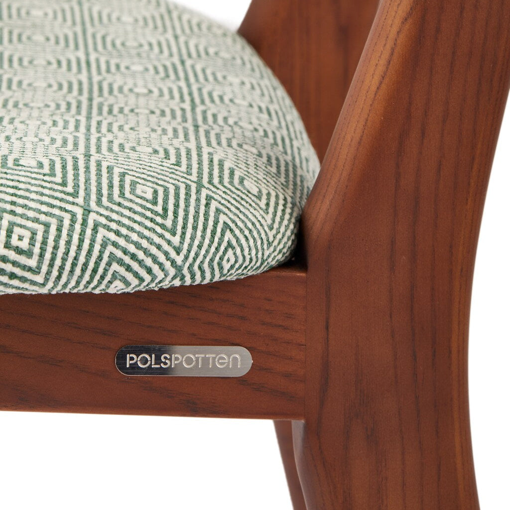 HAPPY DAYS chair green with wooden base