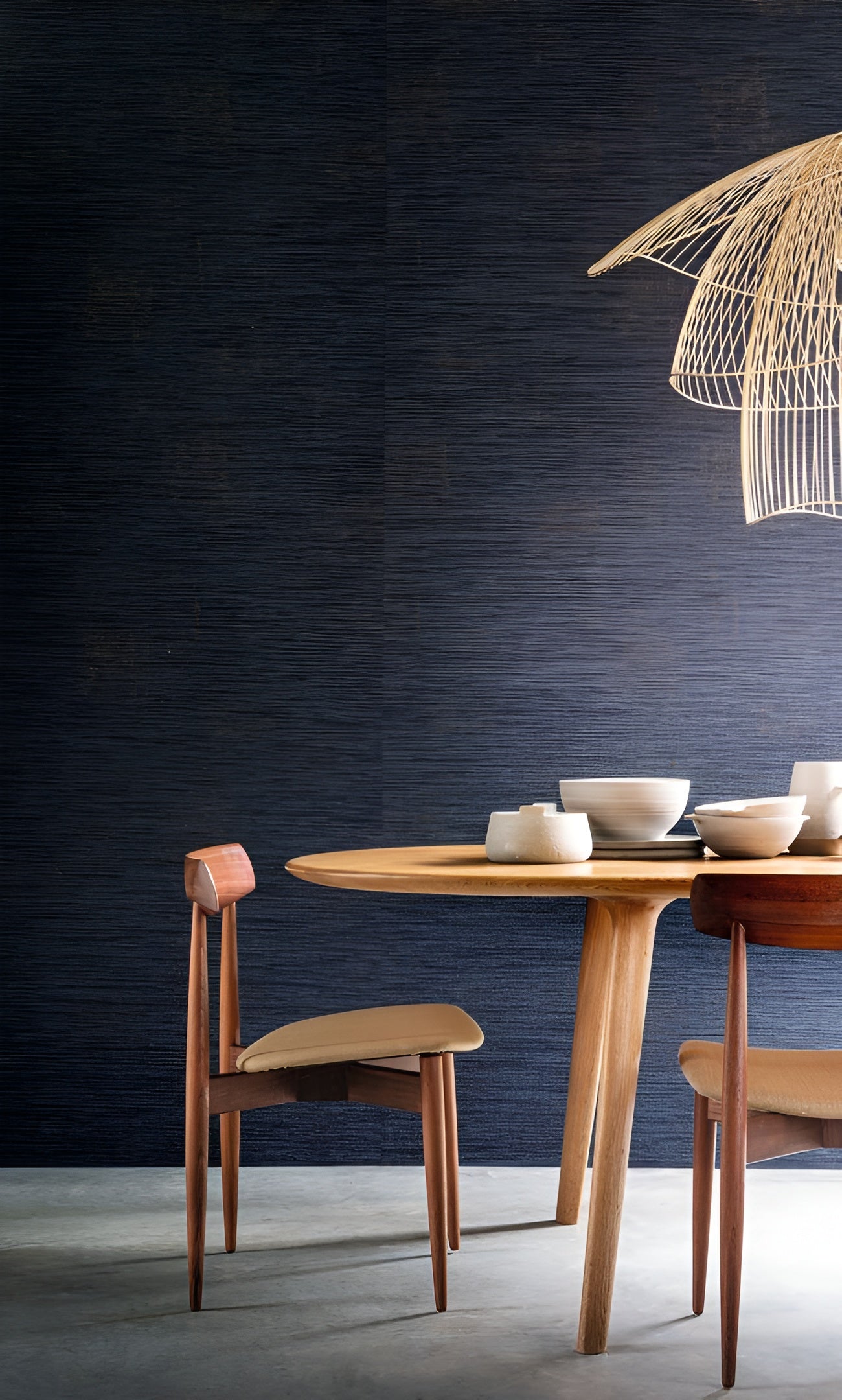 Structuurtapijt imiterend canvas ORCADE - OCRE lichtbruin