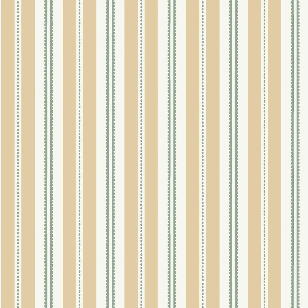 Gestreepte behang HEDDA geel met wit