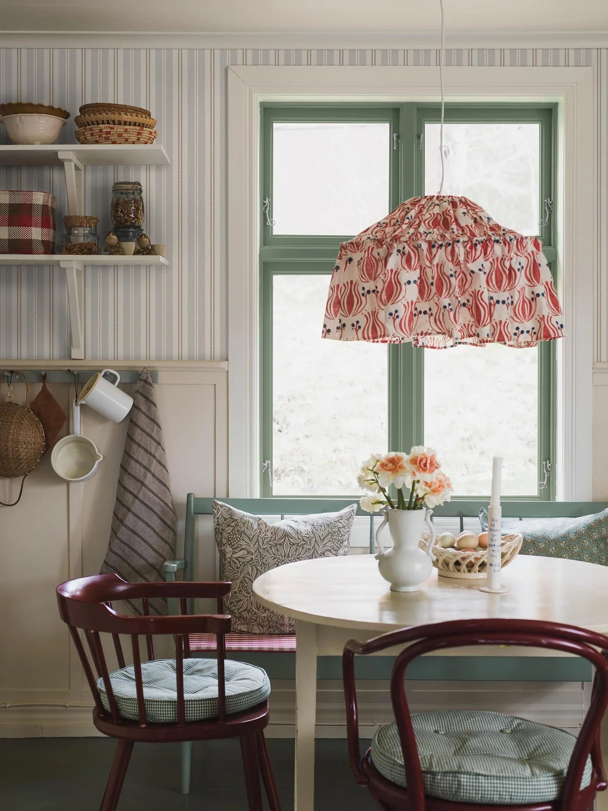 HEDDA Beige and Brown Striped Wallpaper