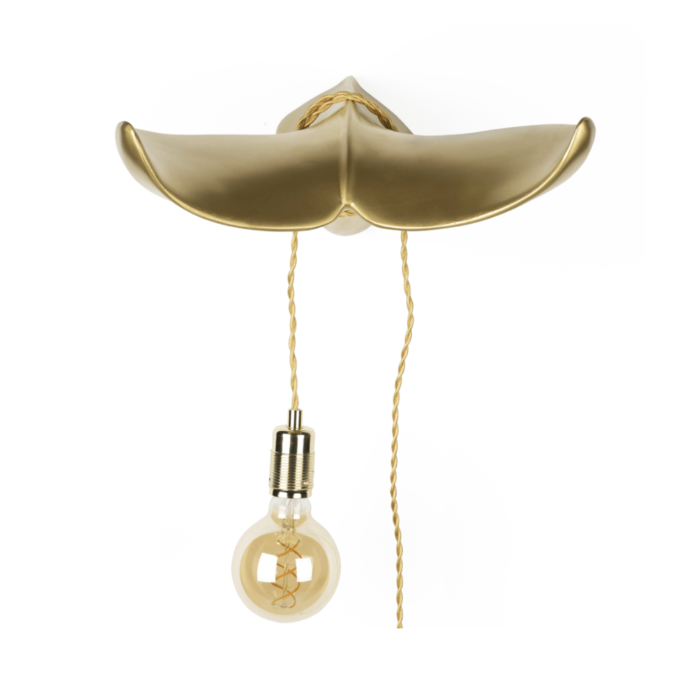 Goldene Wandleuchte THE TAIL WILL FOLLOW