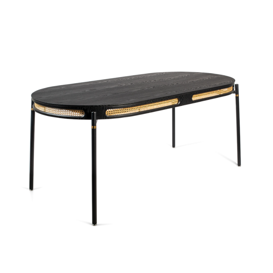 Stoppen Sie nicht den Webbing-Tisch in Schwarz