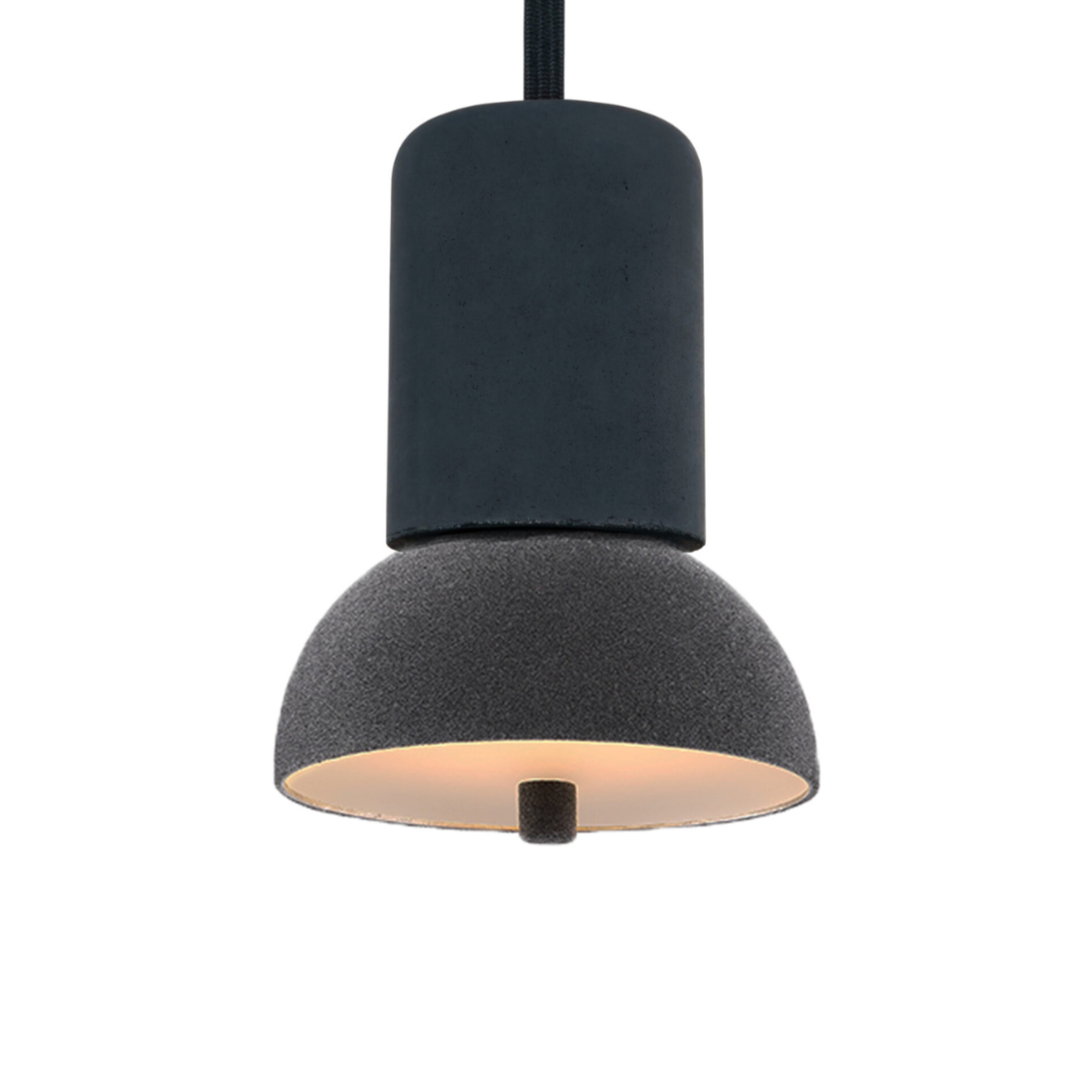 GIRO VELVET pendant lamp in concrete with velvet