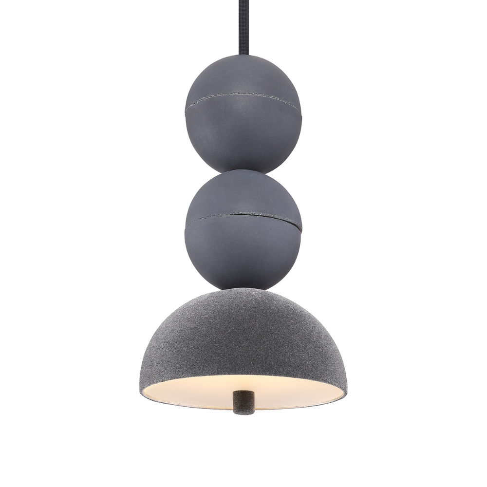 BOSFOR VELVET concrete pendant lamp with velvet