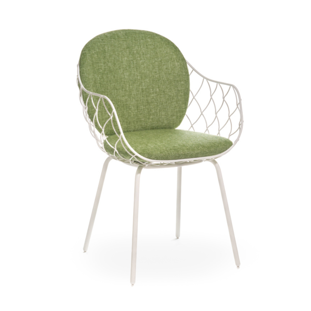 PIÑA Gartenstuhl grün mit weißem Fuß