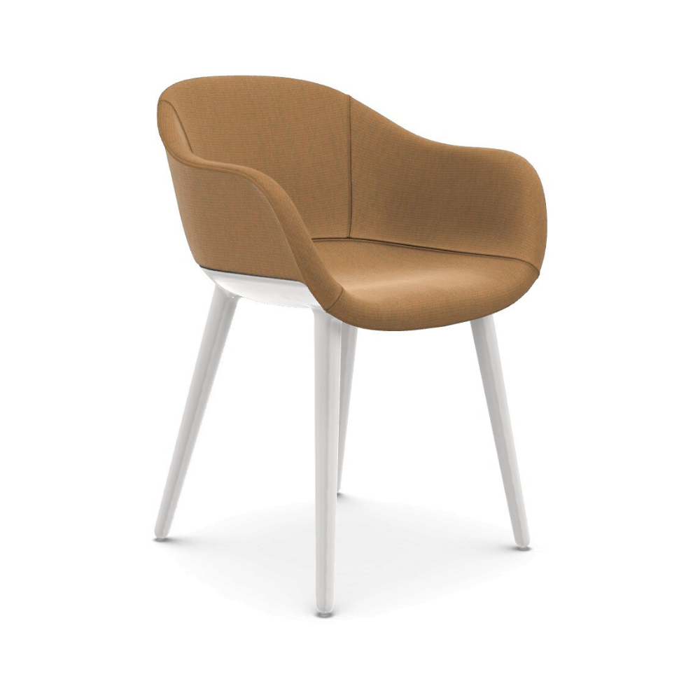 Stoel CYBORG LADY oker met witte basis