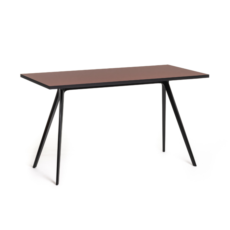 Bureau BAGUETTE bordeaux met zwarte basis