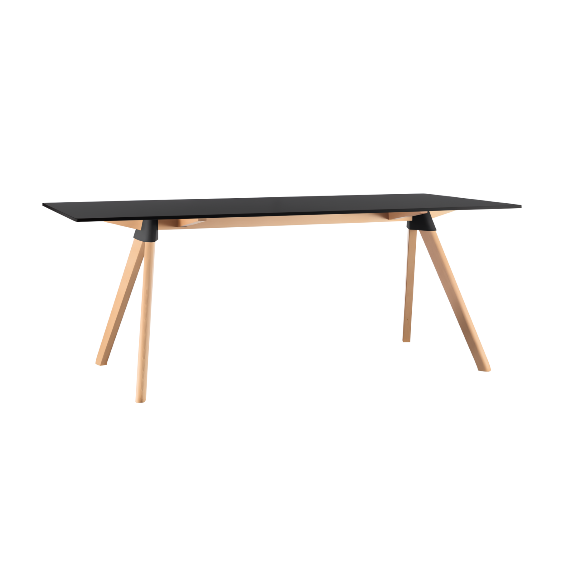 BUTCH Tafel - THE WILD BUNCH zwarte blad met beuken basis