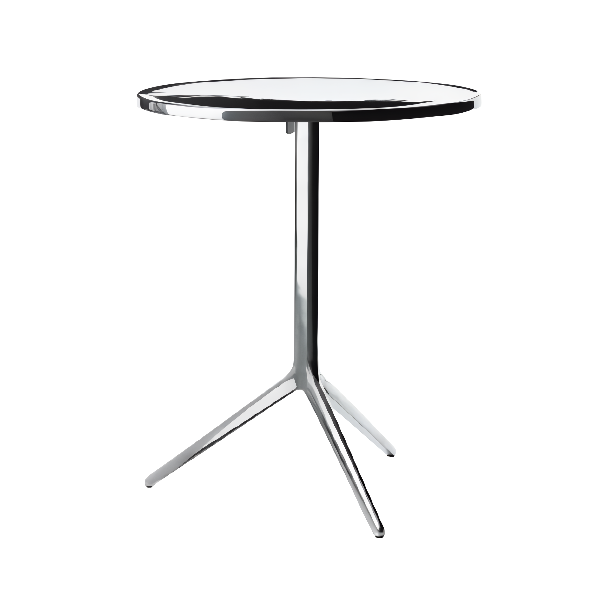 Ronde opvouwbare tafel CENTRAL gepolijst aluminium