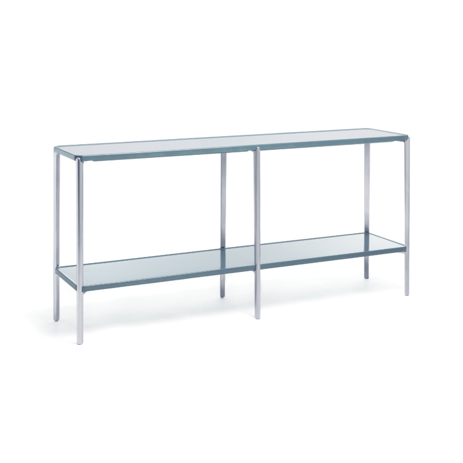 Double shelf TAMBOUR blue concrete