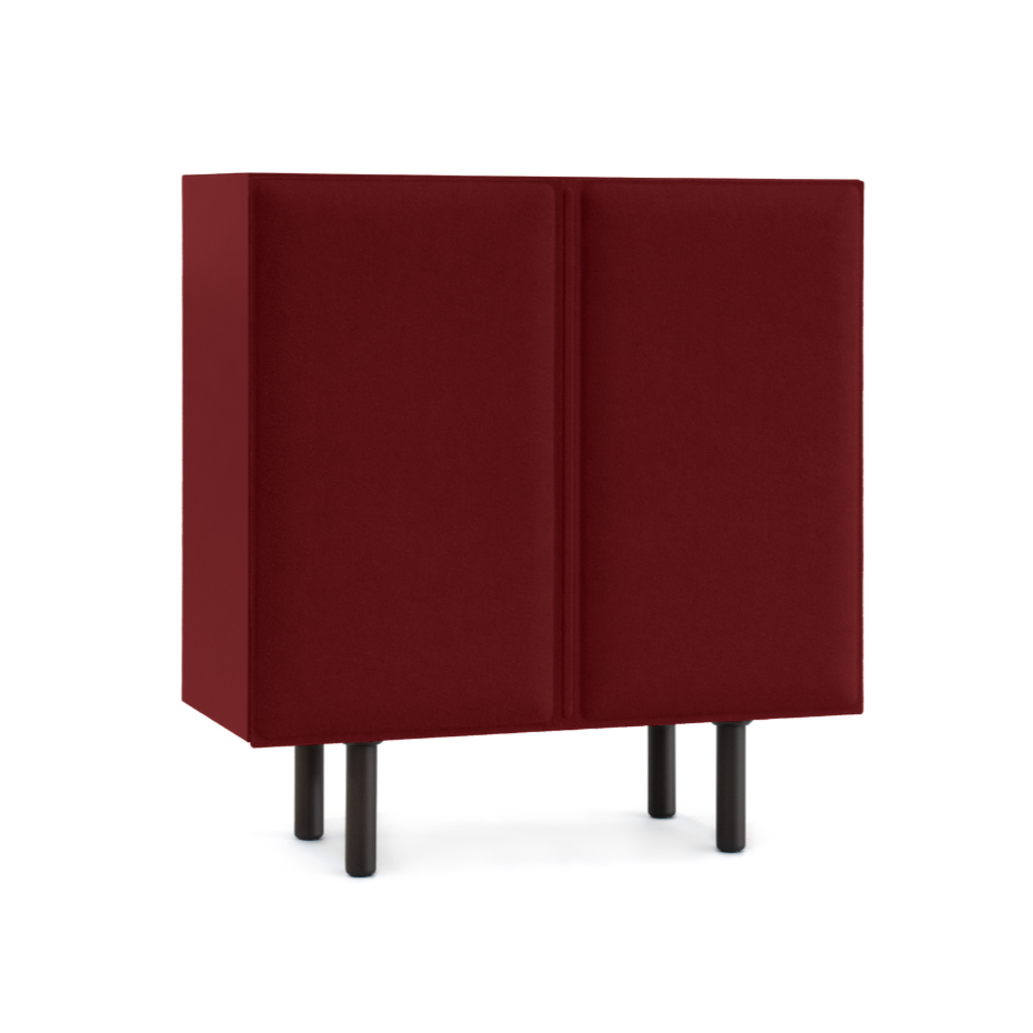 TACITO cabinet burgundy felt