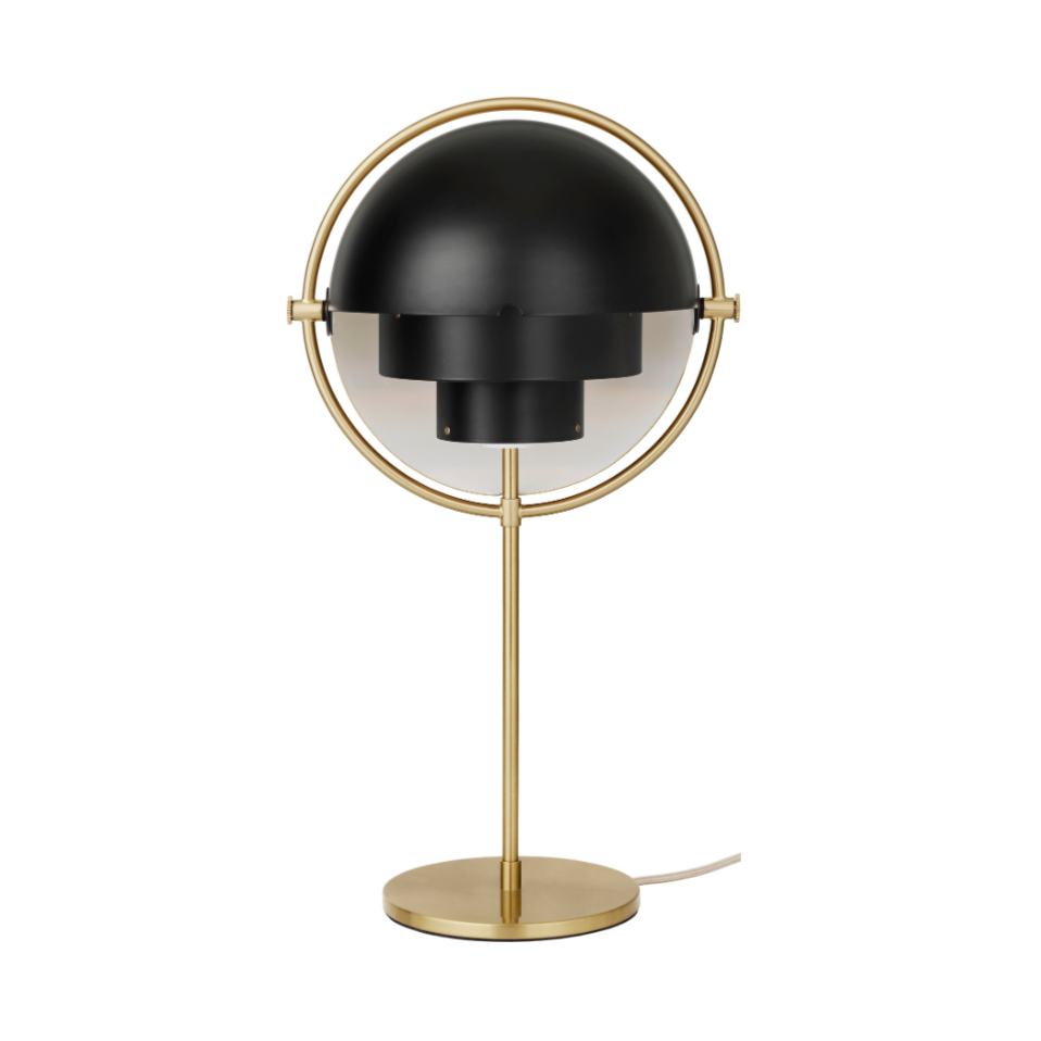 Tafellamp MULTI-LITE zwart met messing voet