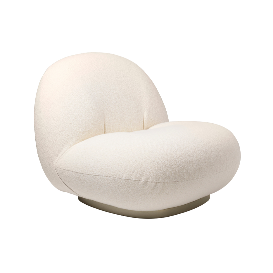 Sessel PACHA gepolstert mit goldenem Fuß