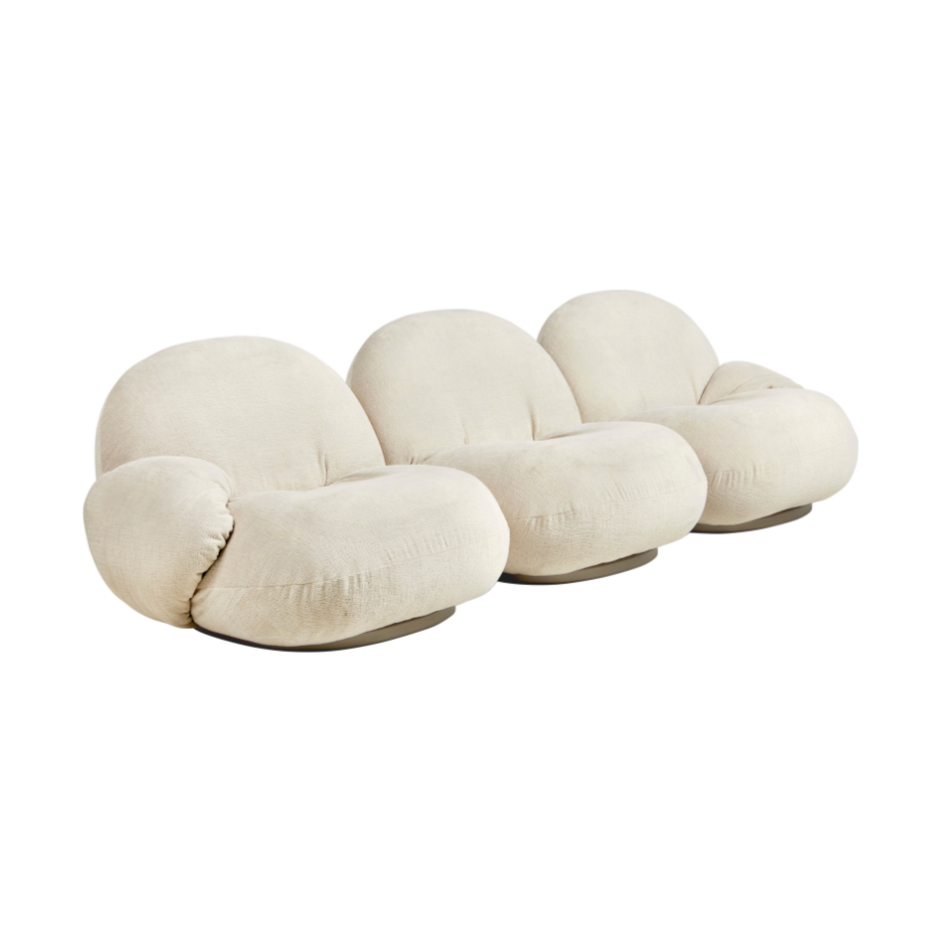 Bank 3-zits PACHA gestoffeerd met een gouden basis