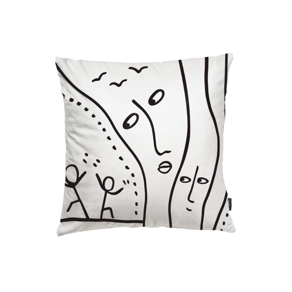 Wendekissen SILENT SHADOWS schwarz-weiß